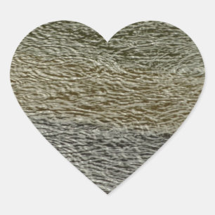 Pegatina En Forma De Corazón Fotografía abstracta de la naturaleza de rizaduras