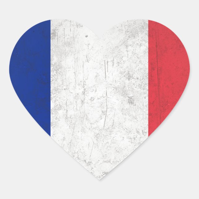 Pegatina En Forma De Corazón Francia (Anverso)