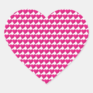 Pegatina En Forma De Corazón fucsia corazones rosados calientes patrón fondo b