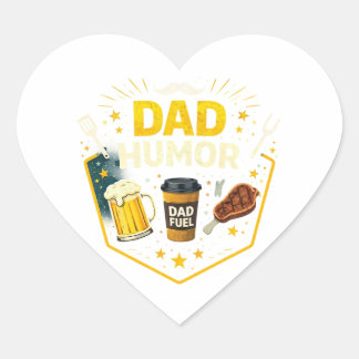Pegatina En Forma De Corazón Funny Dad Humor Sticker – Cool Dad Joke Sticker