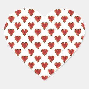 Pegatina En Forma De Corazón Funny Heart Pattern oro rojo + tu trasero. y texto