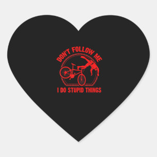 Pegatina En Forma De Corazón Funny No Me Sigue En Bicicleta De Montaña