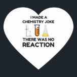 Pegatina En Forma De Corazón Funny Science lover chemistry chiste<br><div class="desc">Chiste de química científica divertida</div>
