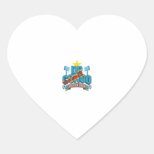 Pegatina En Forma De Corazón Fútbol RD Congo 2026 Fútbol Negrita Tipografía Paí