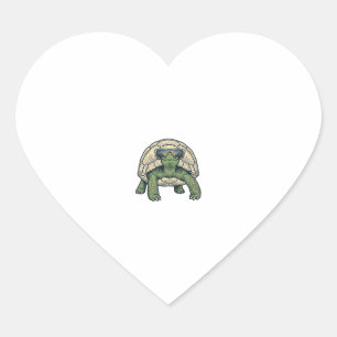 Pegatina En Forma De Corazón Gafas de sol geniales Tortoise Diseño vectorial vi