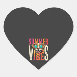 Pegatina En Forma De Corazón Gafas de sol para perro Summer Vibes