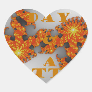Pegatina En Forma De Corazón Galáctica celestial tiene un buen día y mejor noch