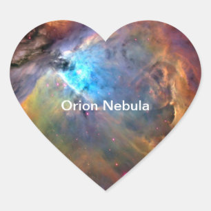 Pegatina En Forma De Corazón Galaxia espacial Orion Nebula