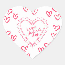 Pegatina En Forma De Corazón Galentine’s Day Valentine Girly Invitation