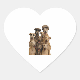 Pegatina En Forma De Corazón Galgo americano