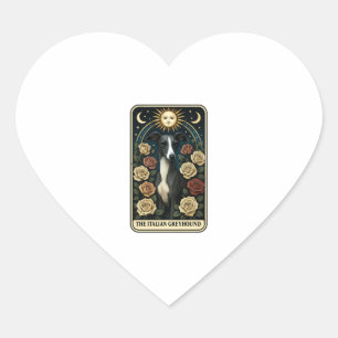 Pegatina En Forma De Corazón Galgo italiano