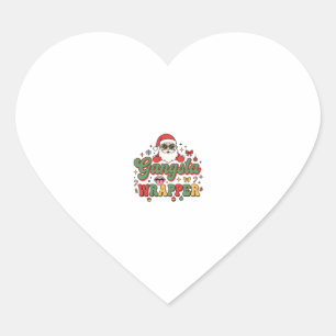 Pegatina En Forma De Corazón Gangsta Wrapper Santa Navidad