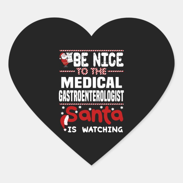 Pegatina En Forma De Corazón Gastroenterólogo médico (Anverso)