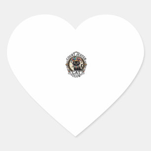 Pegatina En Forma De Corazón Gato Bufón Diseño divertido para amantes de los ga