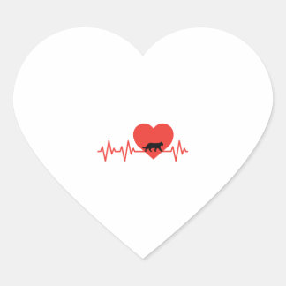 Pegatina En Forma De Corazón Gato de latido Gato Gatito Ama Regalo de Chica Fem