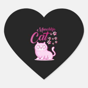 Pegatina En Forma De Corazón Gato Munchkin