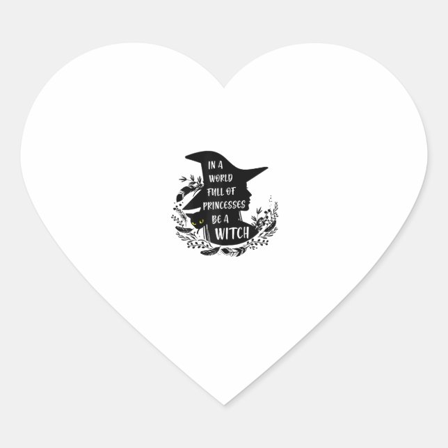 Pegatina En Forma De Corazón Gato negro (Anverso)