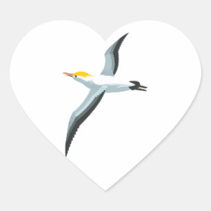 Pegatina En Forma De Corazón Gaviota del vuelo