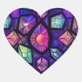 Pegatina En Forma De Corazón Gemas místicos