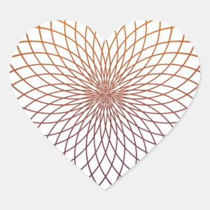 Pegatina En Forma De Corazón Geometría sagrada