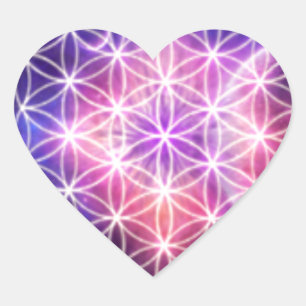 Pegatina En Forma De Corazón geometría sagrada