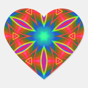 Pegatina En Forma De Corazón Geométrica 160614 (01)