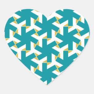 Pegatina En Forma De Corazón Geométrica 230614 (03)