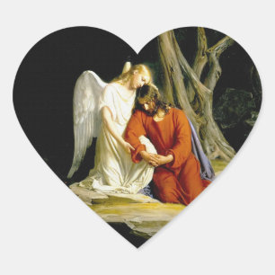 Pegatina En Forma De Corazón Gethsemane de Carl Heinrich Bloch 1805