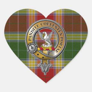 Pegatina En Forma De Corazón Gibbs Gibsone Tartan & Badge