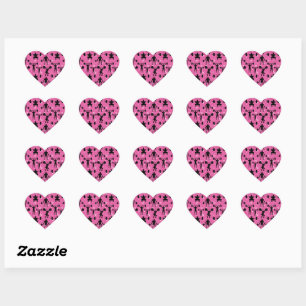 Pegatina En Forma De Corazón Gimnasia Fitness Deporte Brillo Rosa
