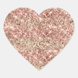 Pegatina En Forma De Corazón Glam Girly Purpurina rosado Sparkle Confetti