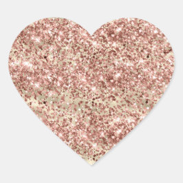 Pegatina En Forma De Corazón Glam Girly Purpurina rosado Sparkle Confetti