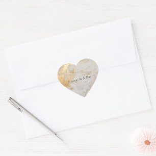Pegatina En Forma De Corazón Glam Oro Crema Blanco