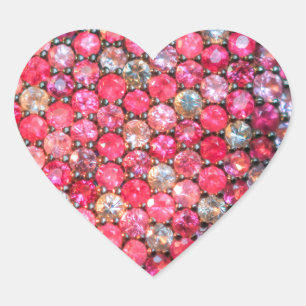 Pegatina En Forma De Corazón Glamour Pink Sparkle Valentine Love Heart