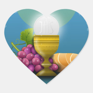PEGATINA EN FORMA DE CORAZÓN GLORIA AL EUCARISTA