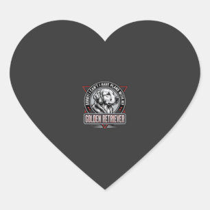 Pegatina En Forma De Corazón Golden Retriever Planea el Diseño de la Insignia d