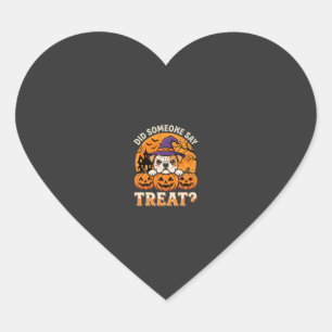 Pegatina En Forma De Corazón Golosinas para perros de Halloween diseño de calab