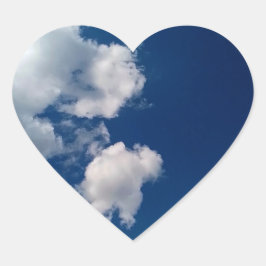Pegatina En Forma De Corazón Golpes suaves de nubes