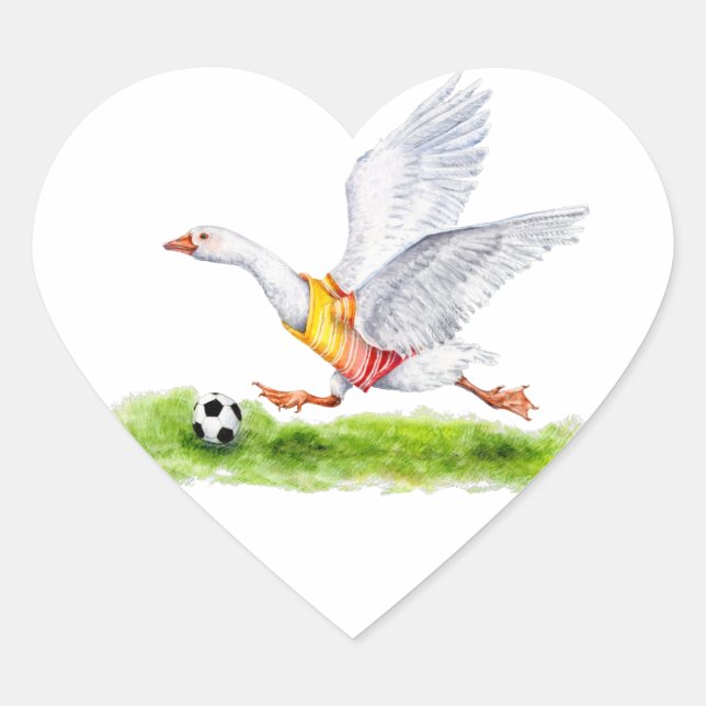 Pegatina En Forma De Corazón Goma de fútbol (Anverso)
