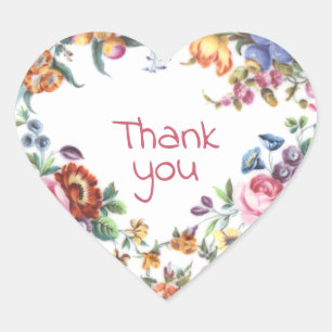 Pegatina En Forma De Corazón Gracias