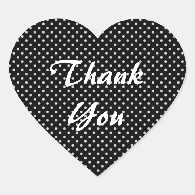 Pegatina En Forma De Corazón Gracias (Anverso)