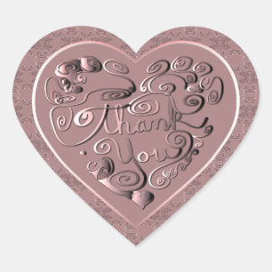 Pegatina En Forma De Corazón Gracias