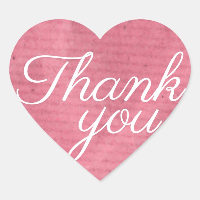 Pegatina En Forma De Corazón Gracias (Anverso)