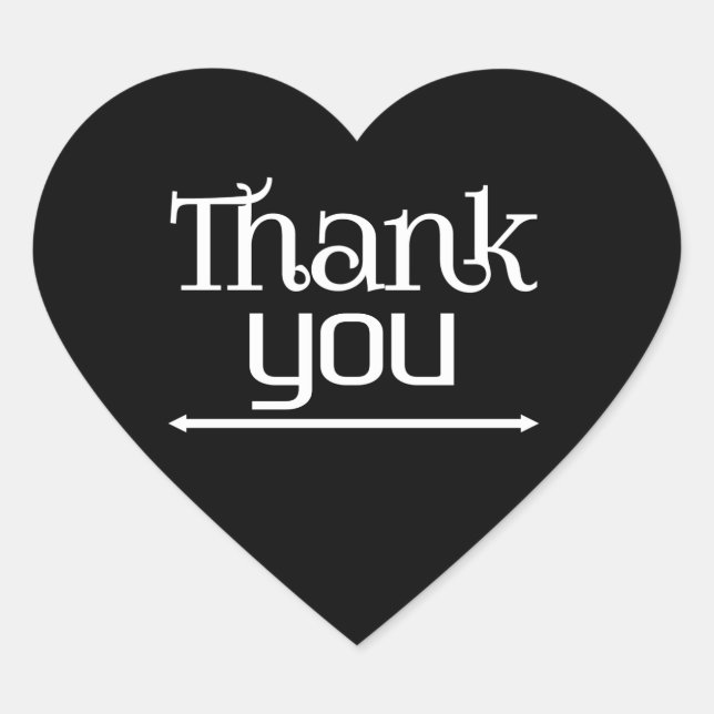 Pegatina En Forma De Corazón Gracias (Anverso)