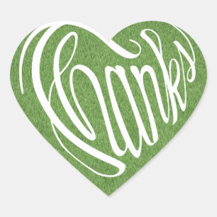 Pegatina En Forma De Corazón Gracias en forma de corazón en 6 idiomas