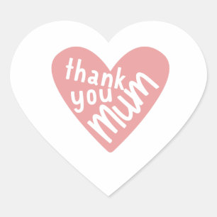Pegatina En Forma De Corazón Gracias Mamá Regalo increíble para mamá
