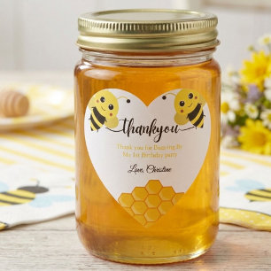 Pegatina En Forma De Corazón Gracias por Buzz-ing por mi primer día de abejas