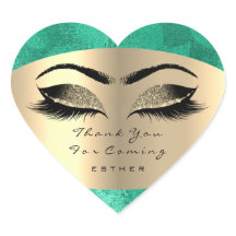 Gracias por venir nombre corazón verde dulce 16