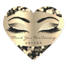 Gracias Por Venir Nombre Heart Confetti Gold