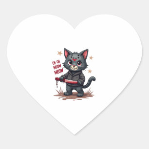 Pegatina En Forma De Corazón Graciosas películas de horror de gato adornan Hall